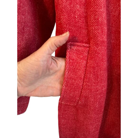 Apt. 9 Knee Length Red Jacket Size Large L Excellent Condition - Picture 3 of 5